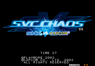 SNK vs. Capcom - SVC Chaos Title Screen